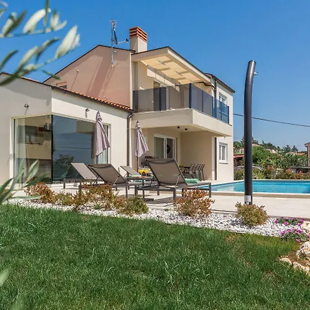 Ferienhaus Neue Und Hundefreundliche Mit Panorama-meerblick, Privatpool, Grillbereich, Babybett, Waschmaschine Višnjan